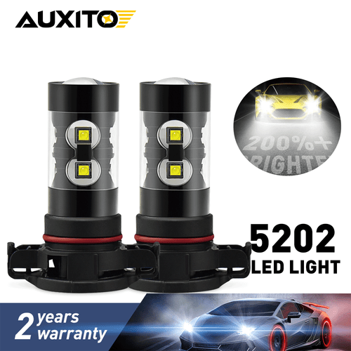 2X AUXITO H16 5202 Fog Light 6000K White High Power LED Driving Bulb DRL US EDO