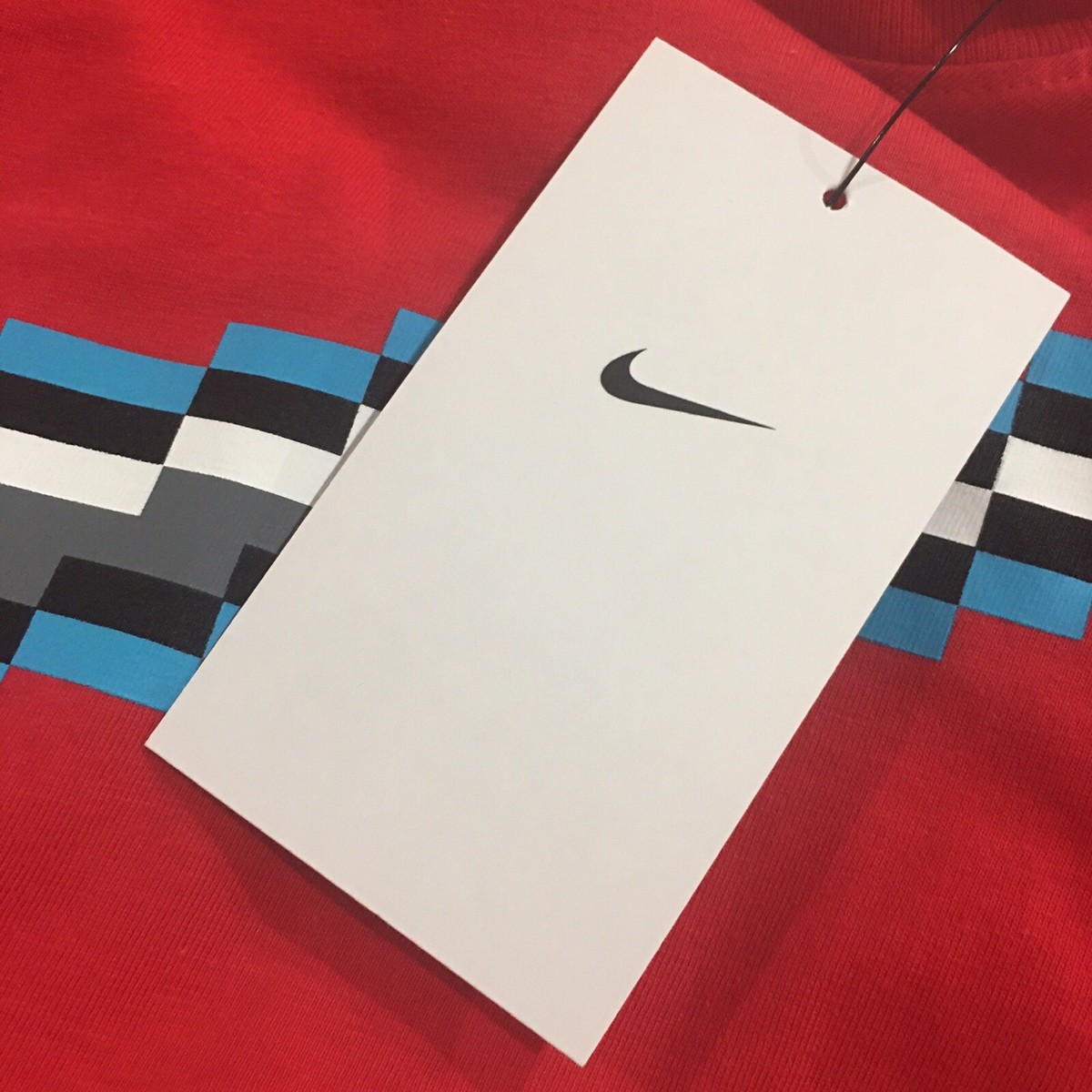 RARE Nike Video Game Swoosh T-Shirt 2XL Red Pixel Swoosh
