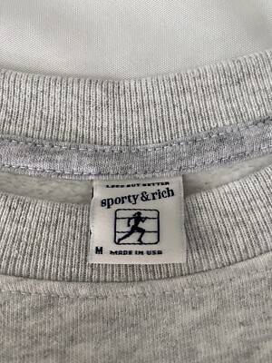 タグあり　sporty&rich スウェット　グレー sporty and rich sweatshirt M | eBay