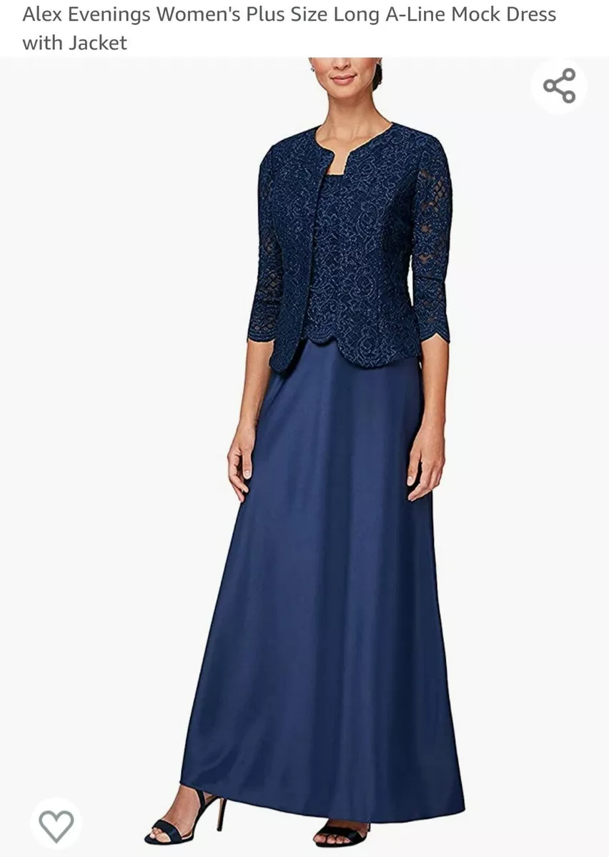 Alex Evenings Plus Embellished Maxi Evening Dress in Blue | Lyst