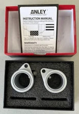 2 Pack Aluminum Flagpole Mounting Rings Set Flag Pole