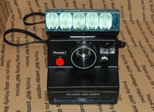 Vintage Polaroid pronto Land Camera Sylvania Flash Bar
