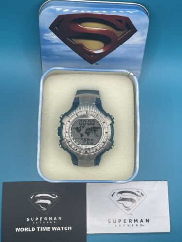 2006 SUPERMAN RETURNS WORLD TIME Watch NATO Industry Promo NEW NOS MIP-VERY RARE - Picture 3 of 13