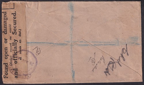 1941 Liverpool Registered: London; Found Opened or Damaged and Officially Sealed - Imagen 3 de 5