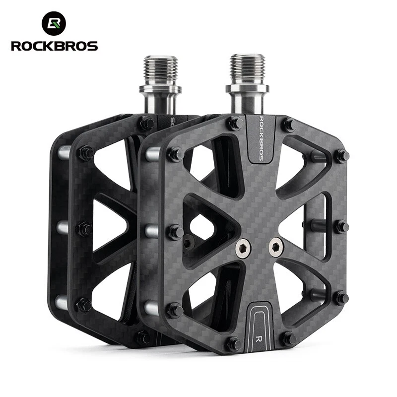 ROCKBROS Bicycle Pedal Carbon Fiber Mountain Bike Road Bike Peilin Bearing Anti - image 2 of 4
