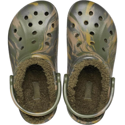 Crocs Ralen Lined‎ Army Green Camo Slip On Clog Shoes Size Men\'s 7 / Women\'s 9 Crocs Adult Ralen Lined Army Green Camo Slip On Clog Size  main image 3