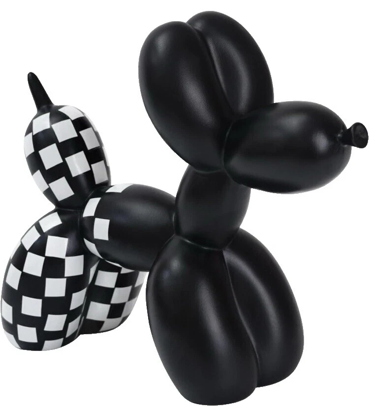 Cães e Filhotes Preto Decoração de Cerâmica Esculturas e Estatuetas