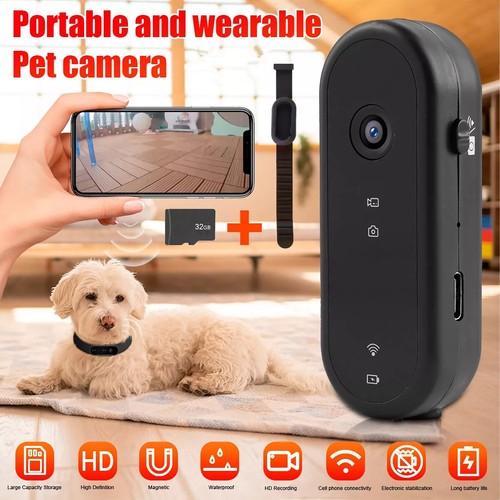 Mini Wireless Pet Dog Cat Collar Camera Recorder Cam Video Monitor Sports Camera - Picture 8 of 18