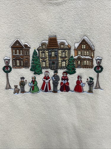 Christmas Carol Cream SZ S Christmas Sweater (Flaws) - Picture 4 of 7