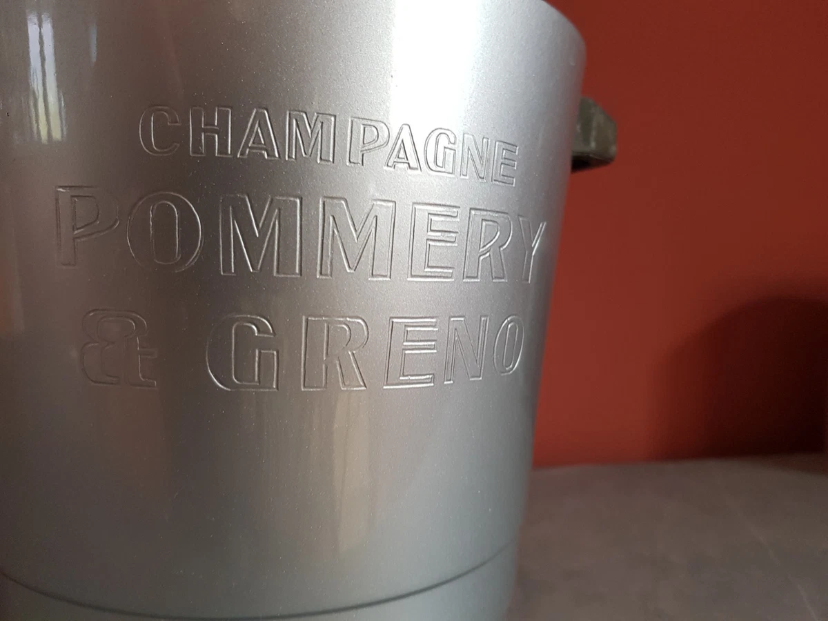 Seau à champagne Art Deco en métal argenté avec