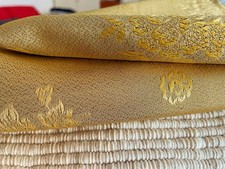 Tagesdecke Damast Seidensatin Ocker/Gold 240x220 cm