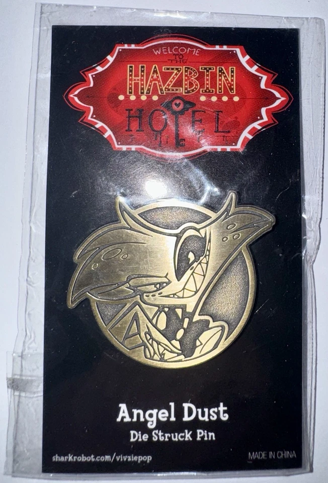 Hazbin Hotel Angel Dust Limited Edition Premium Die Struck Pin - Factory Sealed - Image 2 of 2