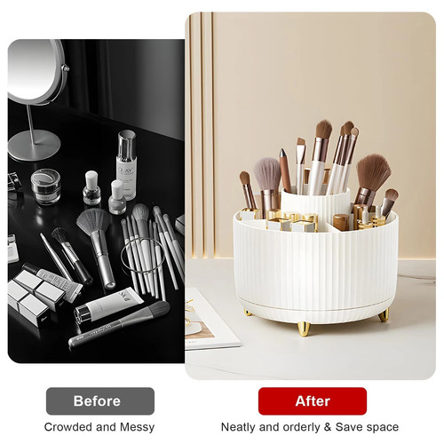 Diesisa Make-up Pinsel Halter Organizer360° Rotierend Make-up Pinsel Organizer5 Sl... - Bild 7 von 8