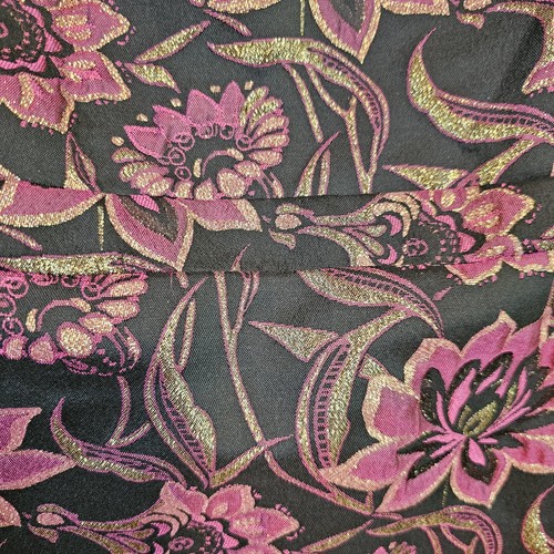 J. Crew Vneck Floral Jacquard Metallic Mini Zip Up Dress - Picture 4 of 9