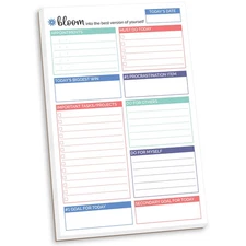 bloom daily planners Planning Pad, 6" x 9", Double Sided Planning Pad, Teal