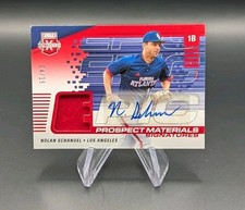 2023 Panini Elite Extra Edition Prospect Materials Nolan Schanuel Auto Red /15 