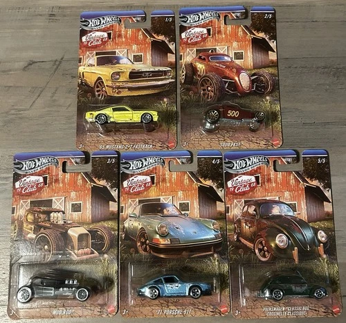 2026 Hot Wheels Complete Set Lot Of 5 Silver Series Vintage Club 1968