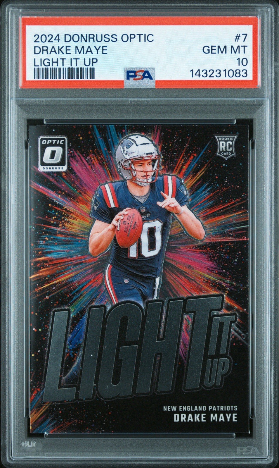 2024 Panini Donruss Optic - Light It Up Drake Maye #7 (RC) PSA 10