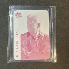 2024 Leaf Pro Set Metal Magenta Printing Plate 1/1 SSP Bill Parcells Giants