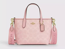❤️ COACH City Mini Tote Bag Signature Canvas CW032 Powder Pink 2way Crossbody