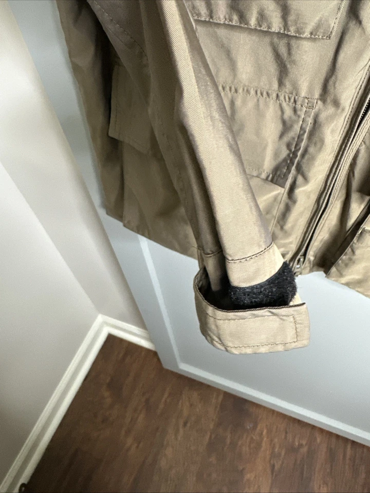 Chaqueta de Viaje Vintage Banana Republic 2-1 Convertible Con Capucha Paparazzi Cremallera Talla S Foto 3 de 4