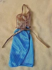 Barbie Vintage Superstar Era Gold & Teal Blue Disco Dress w Tie-Around Mattel