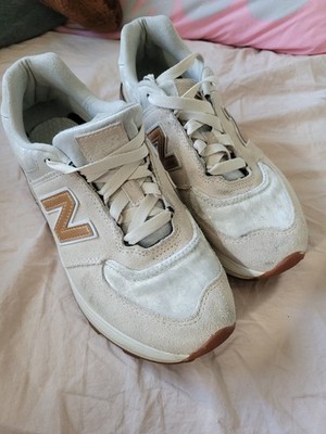 New Balance WL 574 Wedge Trainers Turnschuhe Sneaker Plateau beige rosegold 39