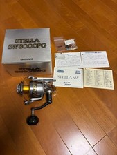 Shimano Stella 8000PG Spinning Reel Good Condition Used Marine Gold Under 9"