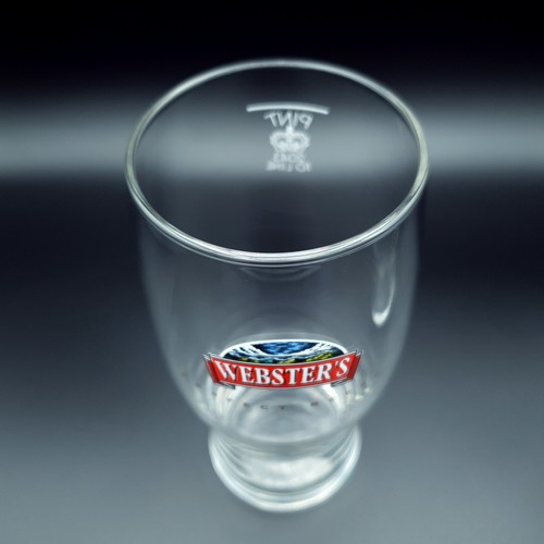 Webster's Pint Glasses Unused Set of 2 Pint 2043 Vintage Breweriana Beer Lager - Picture 5 of 8