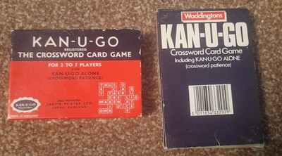 zwei vollständige Sätze Vintage Kan-U-Go Karten ideal zum Spielen oder für Bastelprojekte
