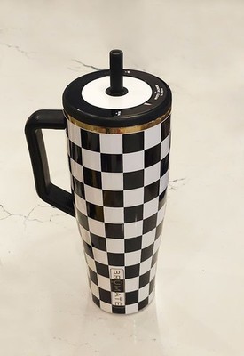BruMate BrüMate Era 40 oz. Black & and White Checker Royal Check Anniversary