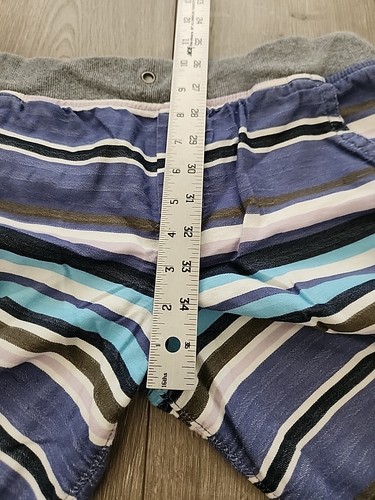 Wonder Nation Shorts Boy's Size L 10 - 12 Husky Blue Striped Pull On - Picture 7 of 14
