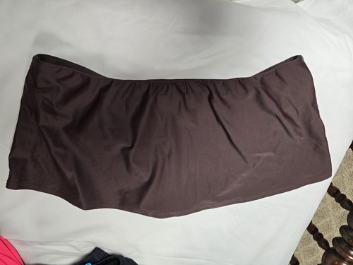 Apt9 ladies Brown Swim hip Skirt Mid Waist With Built-In Brief Swimwear size 14 - Picture 6 of 6