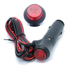 Car Cigarette Lighter Plug Adapter 10FT With LED Switch Button 12V Cigarette ...