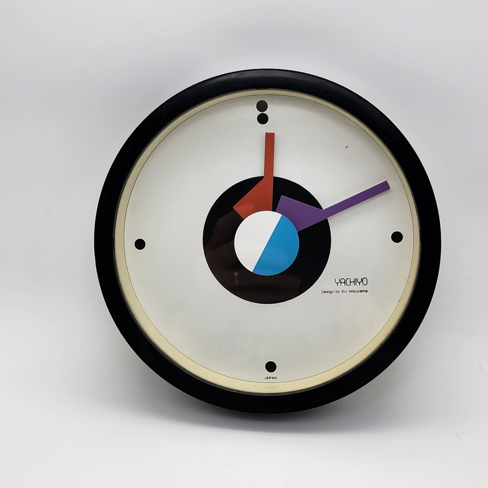 Vintage 1980s Postmodern Wall Clock Japan by Ko Mizuyama for
