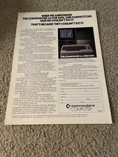 Vintage 1983 COMMODORE 64 Home Computer PC Print Ad " 595." 1980s