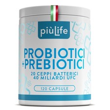 Fermenti Lattici Probiotici Prebiotici PiùLife 40 Miliardi UFC Dose Da 20 Ceppi
