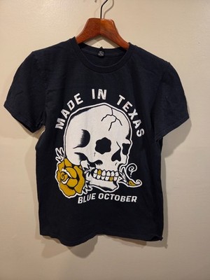 Blue October Made in Texas Medium Band Tee Shirt Black Tour Concert Music Skull