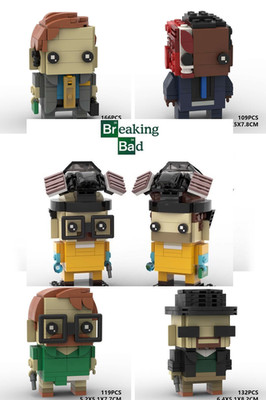 Walter, Pinkman, Gus, Heisenberg Figuren Breaking Bad Wohnmobil MOC Bausteine