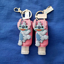 DISNEY PARKS STITCH HAND SANITIZER KEYCHAIN LOT OF 2