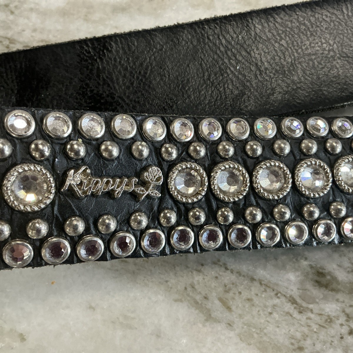 Kippys Belt Swarovski Crystal Rhinestone Cowgirl Western Black