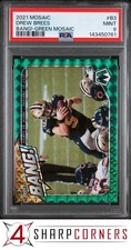 2021 PANINI MOSAIC BANG! GREEN PRIZM #B3 DREW BREES HOF POP 2 PSA 9