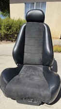 0304 Cobra Driver And Passenger Seats Black Suede Faux Leather