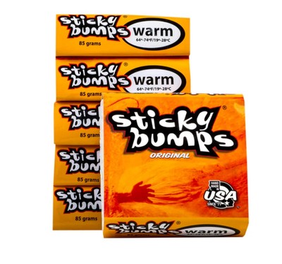 Sticky Bumps Warm Water Surf Wax  12 Bars Surfboard Wax 