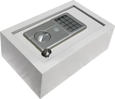 DIGITAL ELECTRONIC DRAWER SAFE HIDDEN SECURITY BOX JEWELRY GUN CASH WHITE