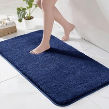 Bathroom Rugs Mats 24x47, Navy Blue