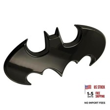Batman 3D Car Badge - 1989 Batwing Logo : 3.8 x 1.8 x 0.2 inches Black Chrome