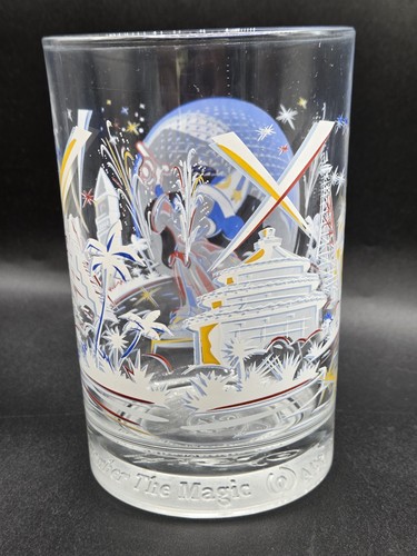 Complete Set of (4) Walt Disney World 25 Years Remember The Magic Glass Cups - Picture 9 of 21
