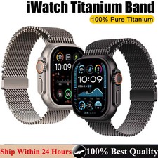 100 Titanium Milanese Strap for Apple Watch iWatch Ultra 3 S11 10 9 8 7 SE Band