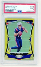 2024 Panini Certified DRAKE MAYE ROOKIE Gold Mirror 1/25 PSA 9 #103 Patriots B2